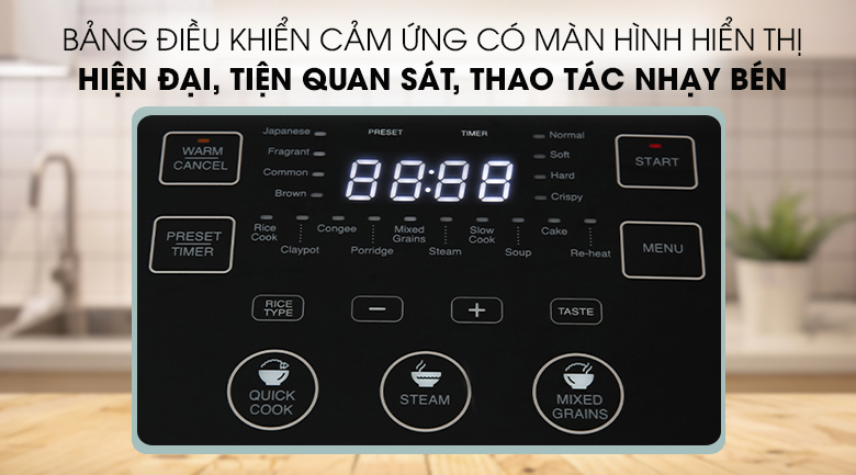 Bảng điều khiển cảm ứng nồi cơm cao tần Sharp KS-IH191V-RD 1.8 lít