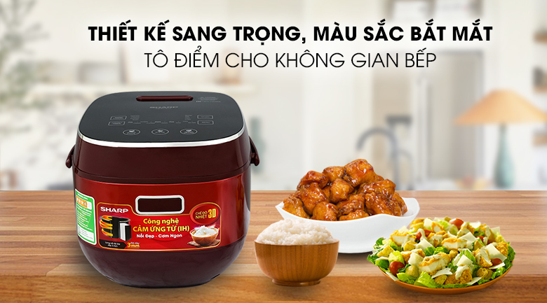 Nồi cơm cao tần Sharp KS-IH191V-RD 1.8 lít