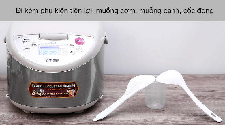 Nồi cơm điện cao tần Tiger 1.8 lít JKW-A18W - Đi kèm phụ kiện tiện lợi Nồi cơm điện cao tần Tiger 1.8 lít JKW-A18W - Đi kèm phụ kiện tiện lợi