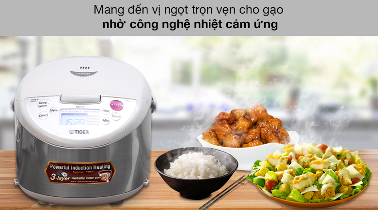 Nồi cơm điện cao tần Tiger 1.8 lít JKW-A18W - Công nghệ cảm biến nhiệt Nồi cơm điện cao tần Tiger 1.8 lít JKW-A18W - Công nghệ cảm biến nhiệt