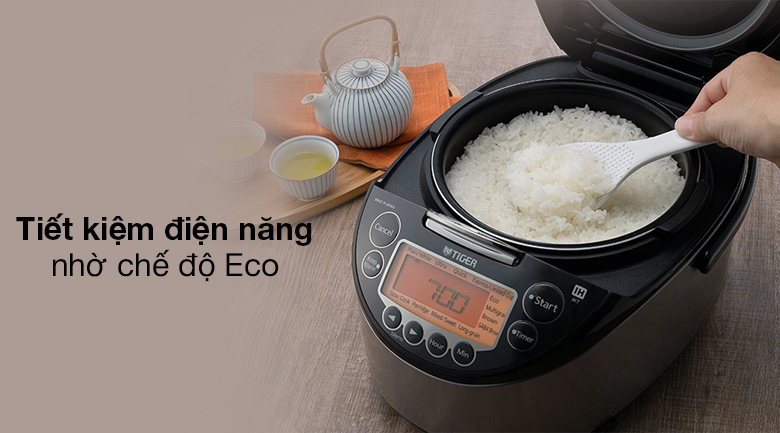 Tiết kiệm điện - Nồi cơm điện Cao tần Tiger 1 lít JKT-D10V Tiết kiệm điện - Nồi cơm điện Cao tần Tiger 1 lít JKT-D10V