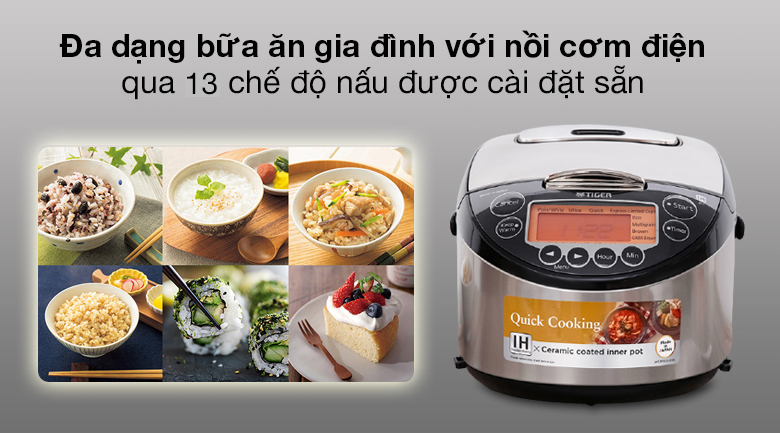 Nồi cơm điện Cao tần Tiger 1 lít JKT-D10V - Chế độ cài đặt sẵn Nồi cơm điện Cao tần Tiger 1 lít JKT-D10V - Chế độ cài đặt sẵn