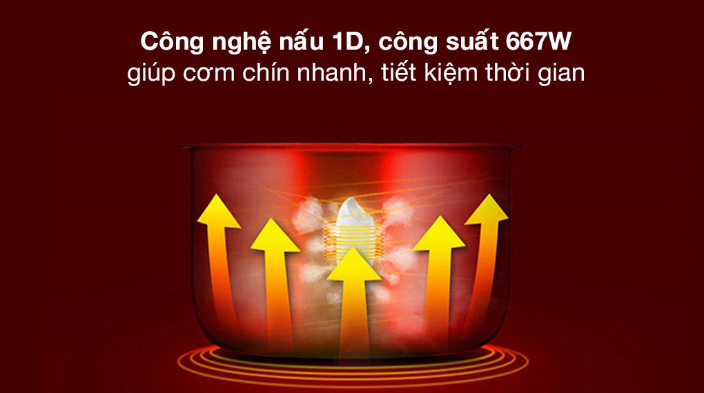 Nồi cơm điện nắp gài Tiger 1.8 lít JNP-1800 - Công suất, công nghệ