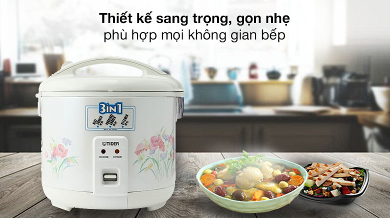 Thiết kế sang trọng - Nồi cơm điện nắp gài Tiger 1.8 lít JNP-1803