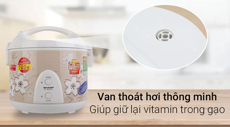 Van thoát hơi -Nồi cơm điện Sharp 1.8L KS-N191ETV "SB"