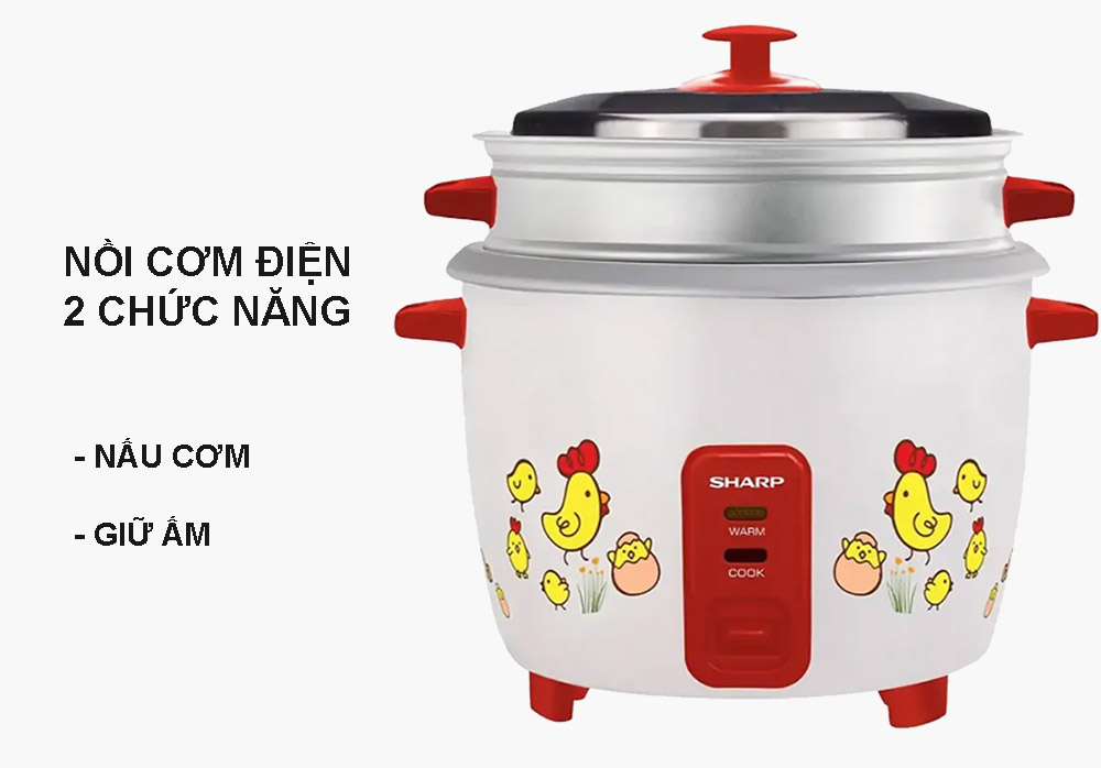 noi-com-dien-sharp-ksh-d28sv-ch-2-2lit-39559-3 Nồi cơm điện Sharp KSH-D28SV-CH 2.2lít có chức năng nấu cơm và giữ ấm