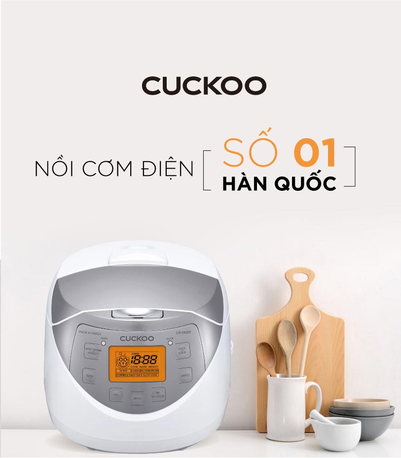 Nồi cơm điện tử Cuckoo 1.08 lít CR-0631F/WHSIVNCV