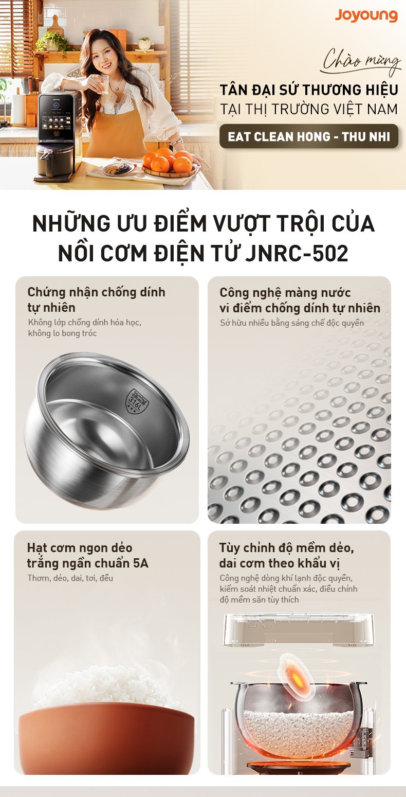 Nồi cơm điện tử Joyoung 1.8 lít JNRC-502