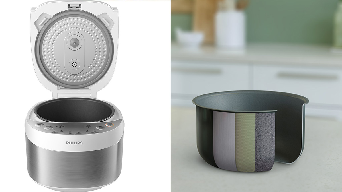 Philips HD3170/66 có dung tích 0.85 lít phù hợp với gia đình ít người
