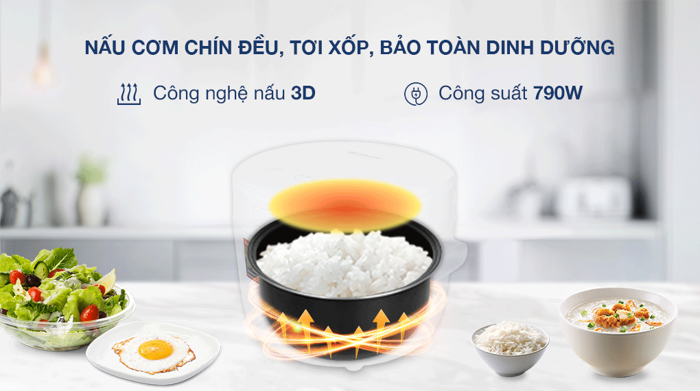 Nồi cơm điện tử Sharp 1.1 lít KS-COM110DV-WH