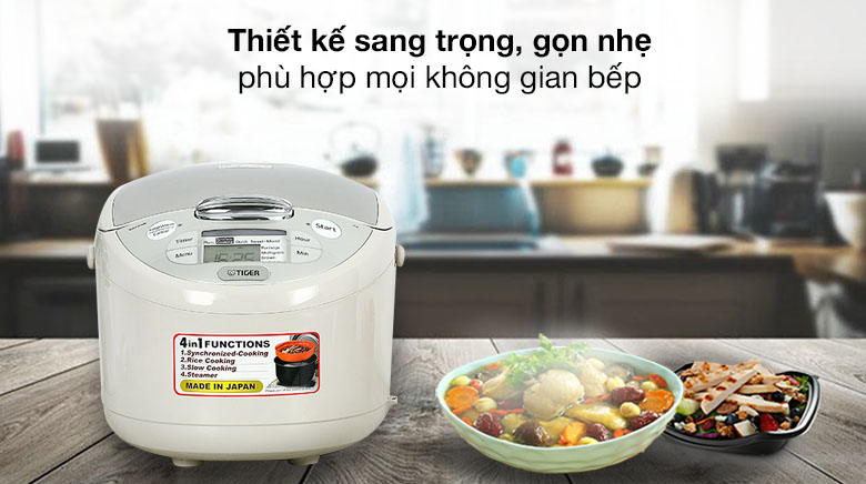 Thiết kế sang trọng - Nồi cơm điện tử Tiger 1.8 lít JAX-S18W Thiết kế sang trọng - Nồi cơm điện tử Tiger 1.8 lít JAX-S18W