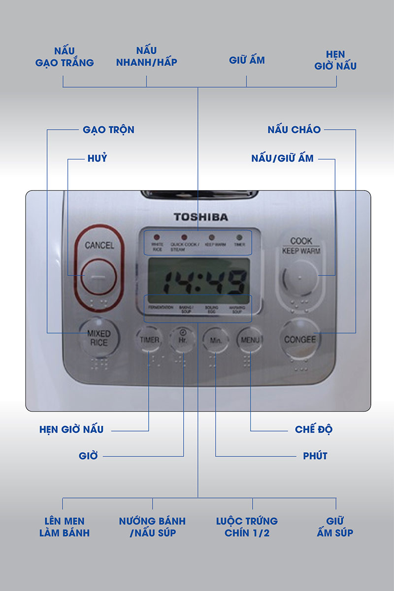 Nồi cơm điện tử Toshiba RC-10NMFVN(WT) Nồi cơm điện tử Toshiba RC-10NMFVN(WT)