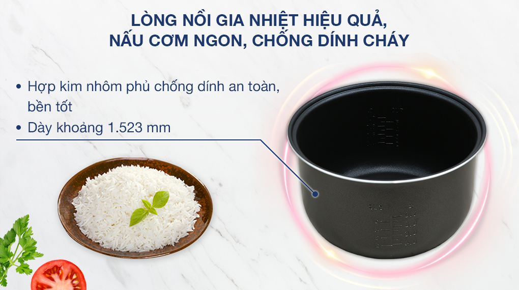 Nồi cơm nắp gài Panasonic 1 lít SR-MVN10FRAX - Lòng nồi Nồi cơm nắp gài Panasonic 1 lít SR-MVN10FRAX - Lòng nồi
