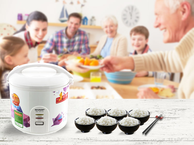 Nồi cơm nắp gài Sharp 1.8 lít KS-18TJV