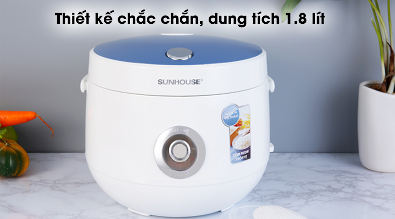 Nồi cơm nắp gài Sunhouse 1.8 lít SHD8606
