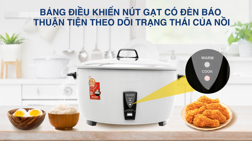 Nồi cơm nắp rời Sharp 10 lít KSH-D1010V - Bảng điều khiển Nồi cơm nắp rời Sharp 10 lít KSH-D1010V - Bảng điều khiển