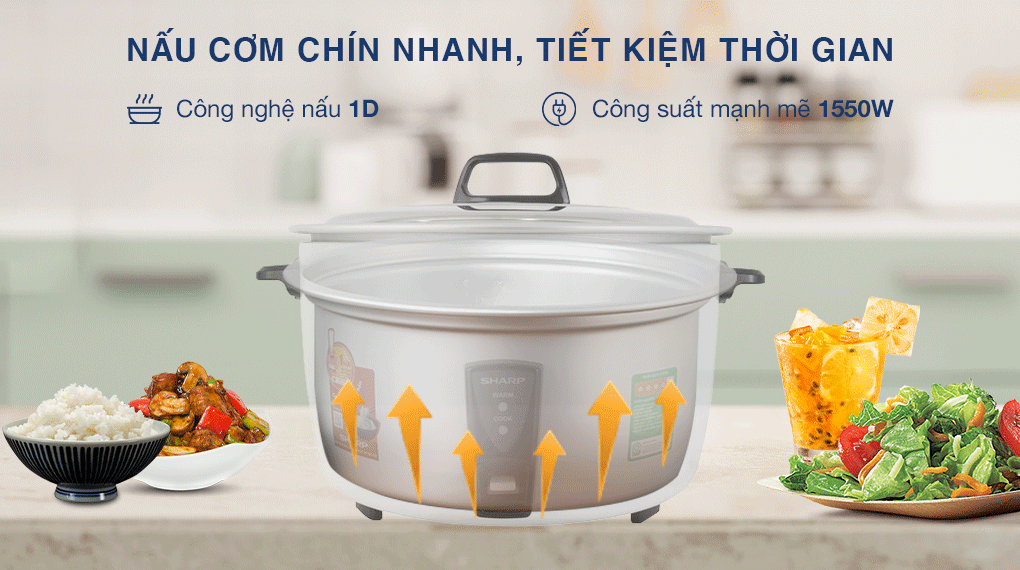Nồi cơm nắp rời Sharp 5 lít KSH-D55V​ - Công nghệ, công suất