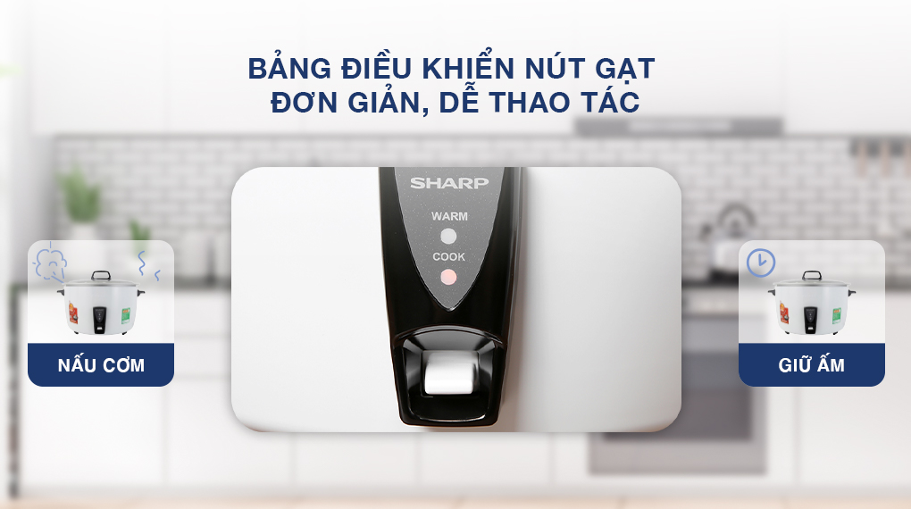 Nồi cơm nắp rời Sharp 5 lít KSH-D55V - Bảng điều khiển