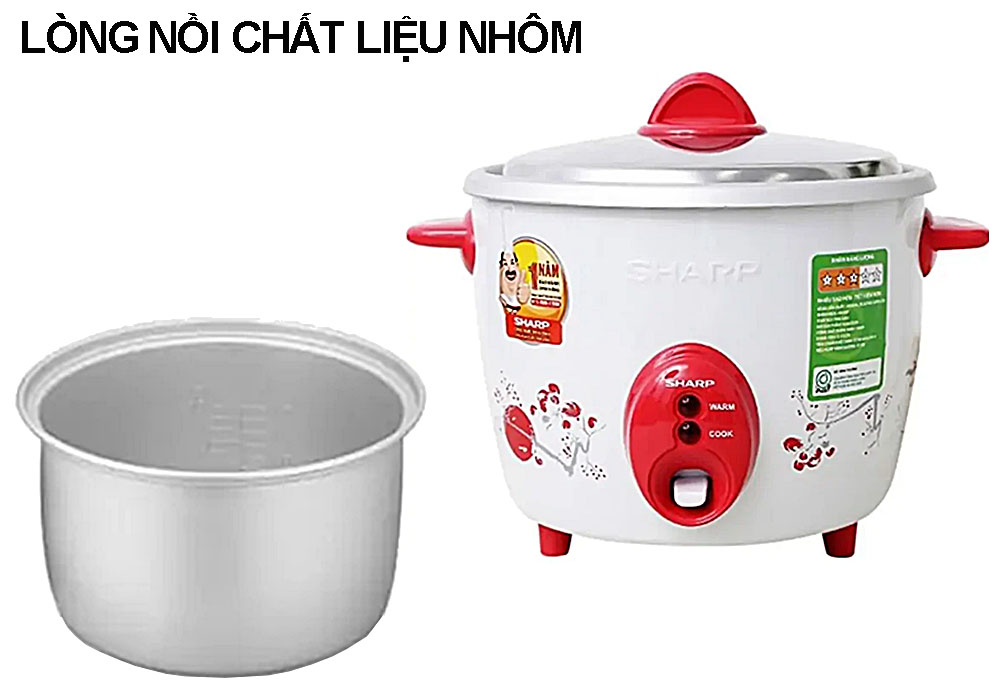 Lòng nồi cơm điện Sharp KSH-D06V 0.6 lít bằng nhôm