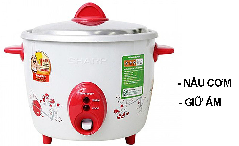 Nồi cơm điện Sharp KSH-D06V 0.6 lít có chức năng nấu và giữ ấm