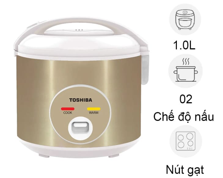 Nồi cơm nắp gài Toshiba 1 lít RC-10JH1TVN(N)
