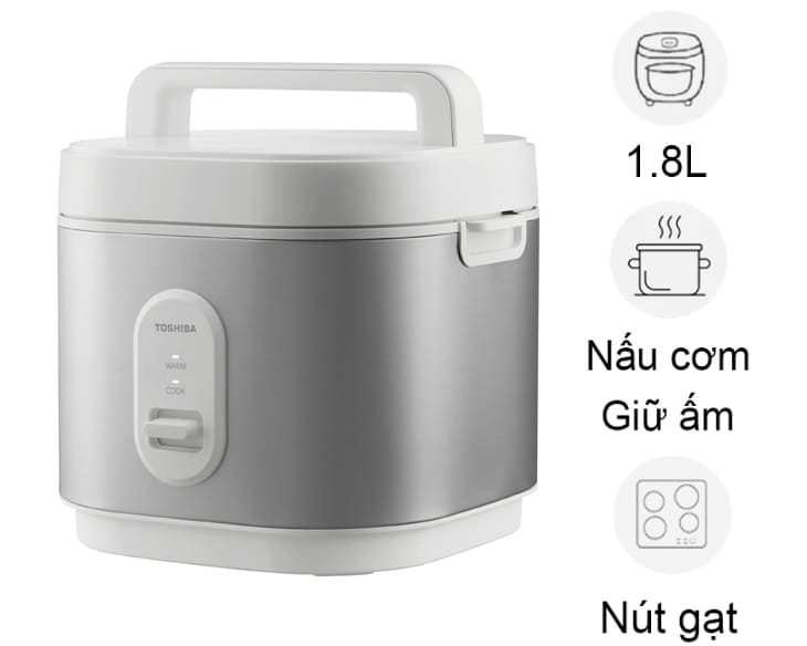 Nồi cơm nắp gài Toshiba 1.8 lít RC-18JRUVN(W)