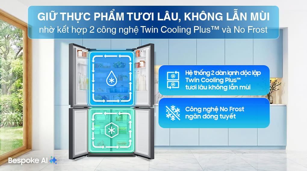 Tủ lạnh Samsung Inverter 488 lít RF48A4010B4/SV