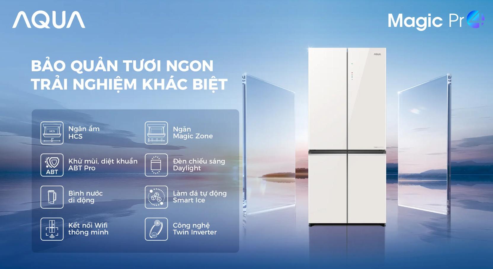 Tủ lạnh Aqua Inverter 522 lít AQR-MA600XA(KGC)U1