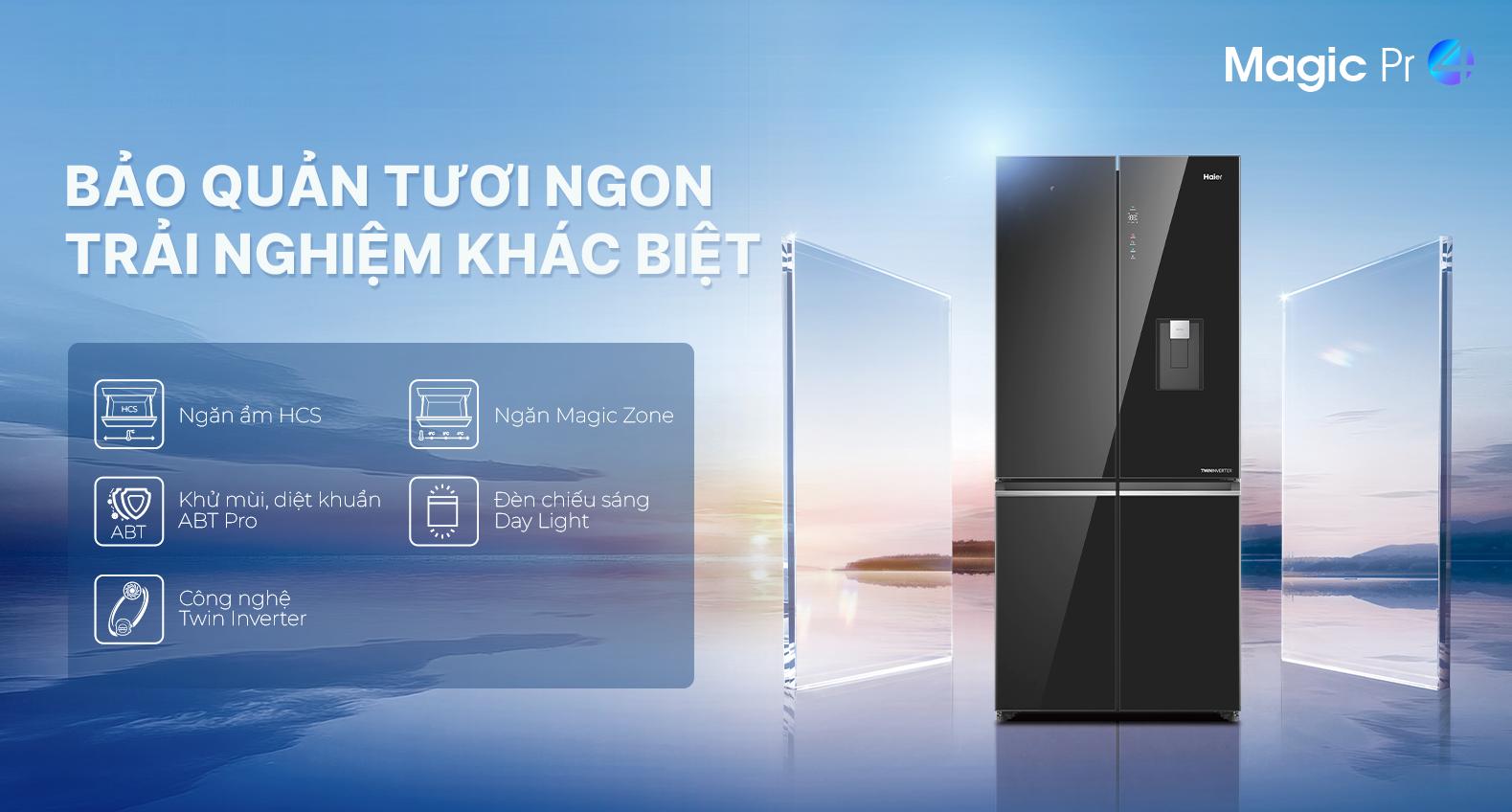 Tủ lạnh Aqua Inverter 529 lít AQR-M600XA(WGB)