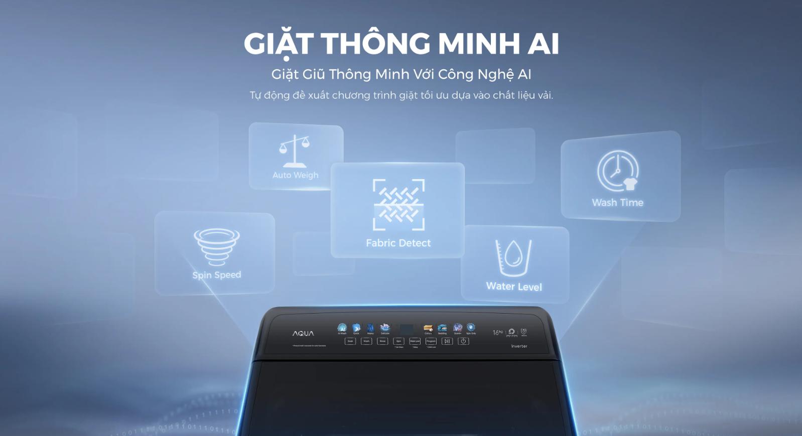 Máy giặt Aqua Inverter 10 kg AWM10-B2158L(B)