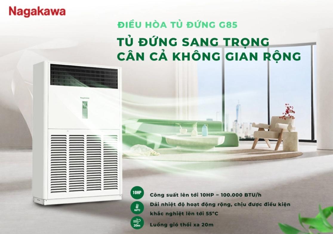 Máy lạnh tủ đứng Nagakawa Inverter 10 HP NIP-C100R2G85