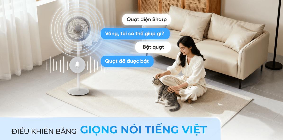 Quạt tuần hoàn Sharp 3 cánh PJ-CD227V-W