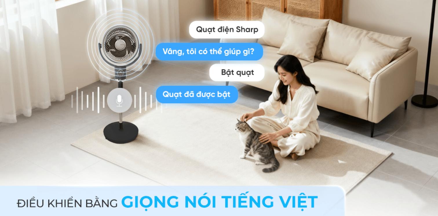 Quạt tuần hoàn Sharp 3 cánh PJ-CD433V-H