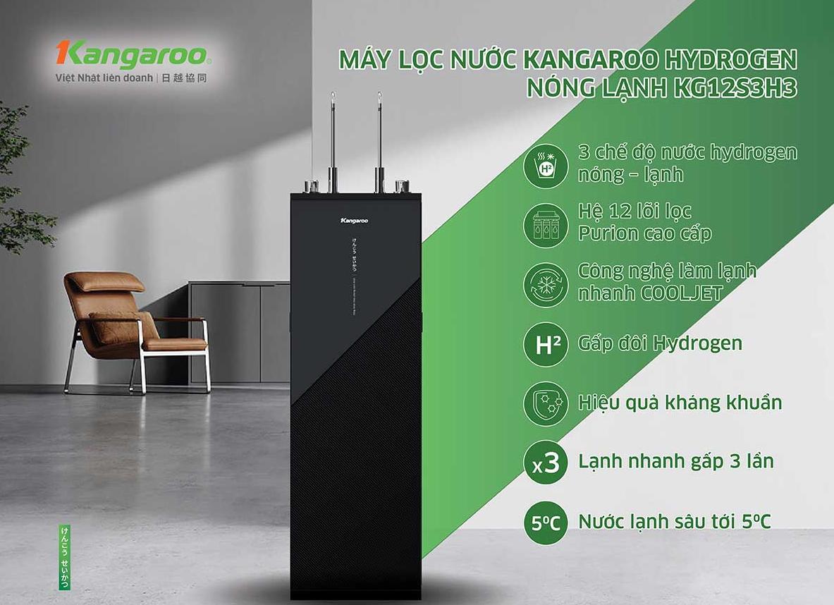 Máy lọc nước nóng nguội lạnh Kangaroo KG12S3H3