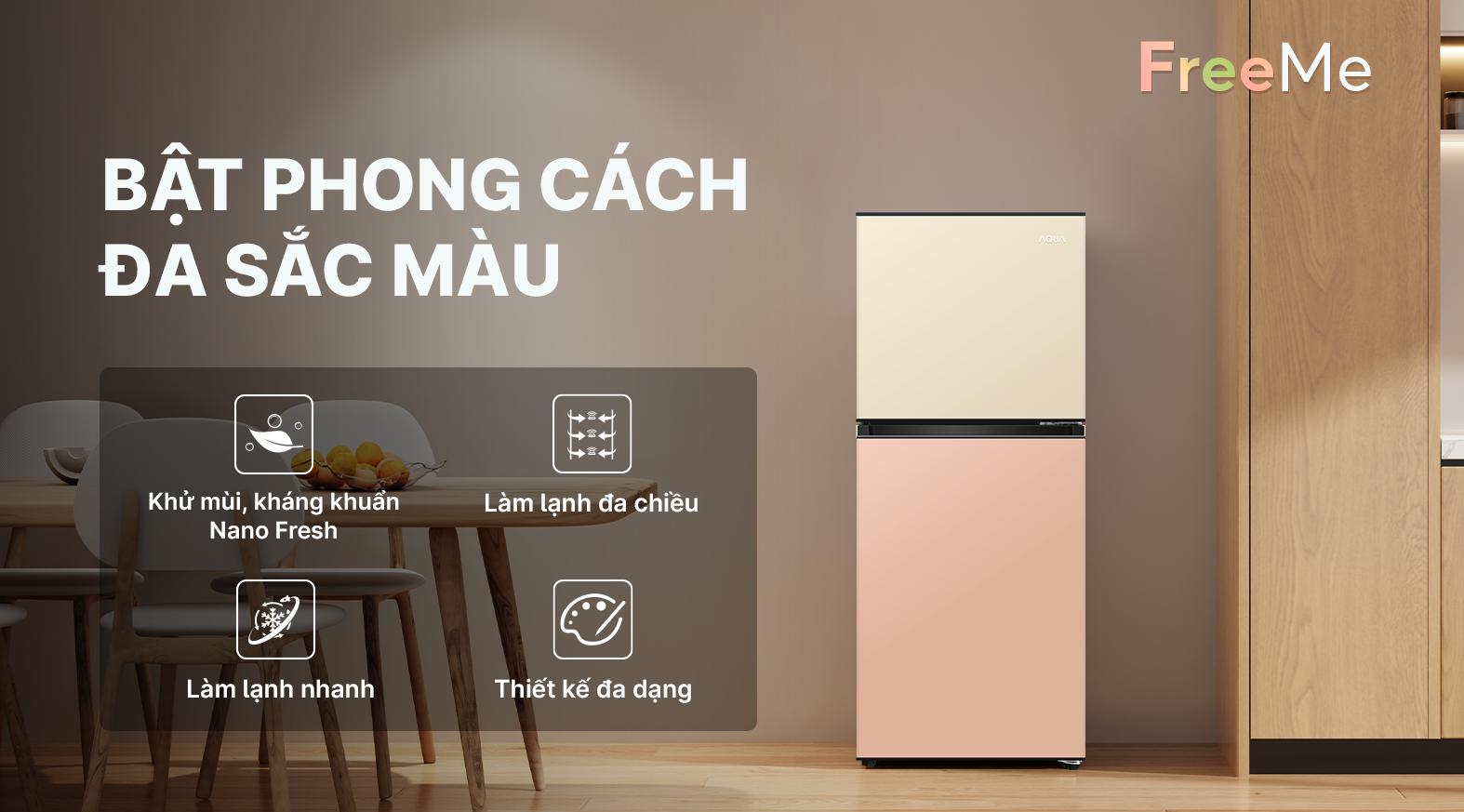 Tủ lạnh Aqua 130 lít AQR-T160FA(GGN)