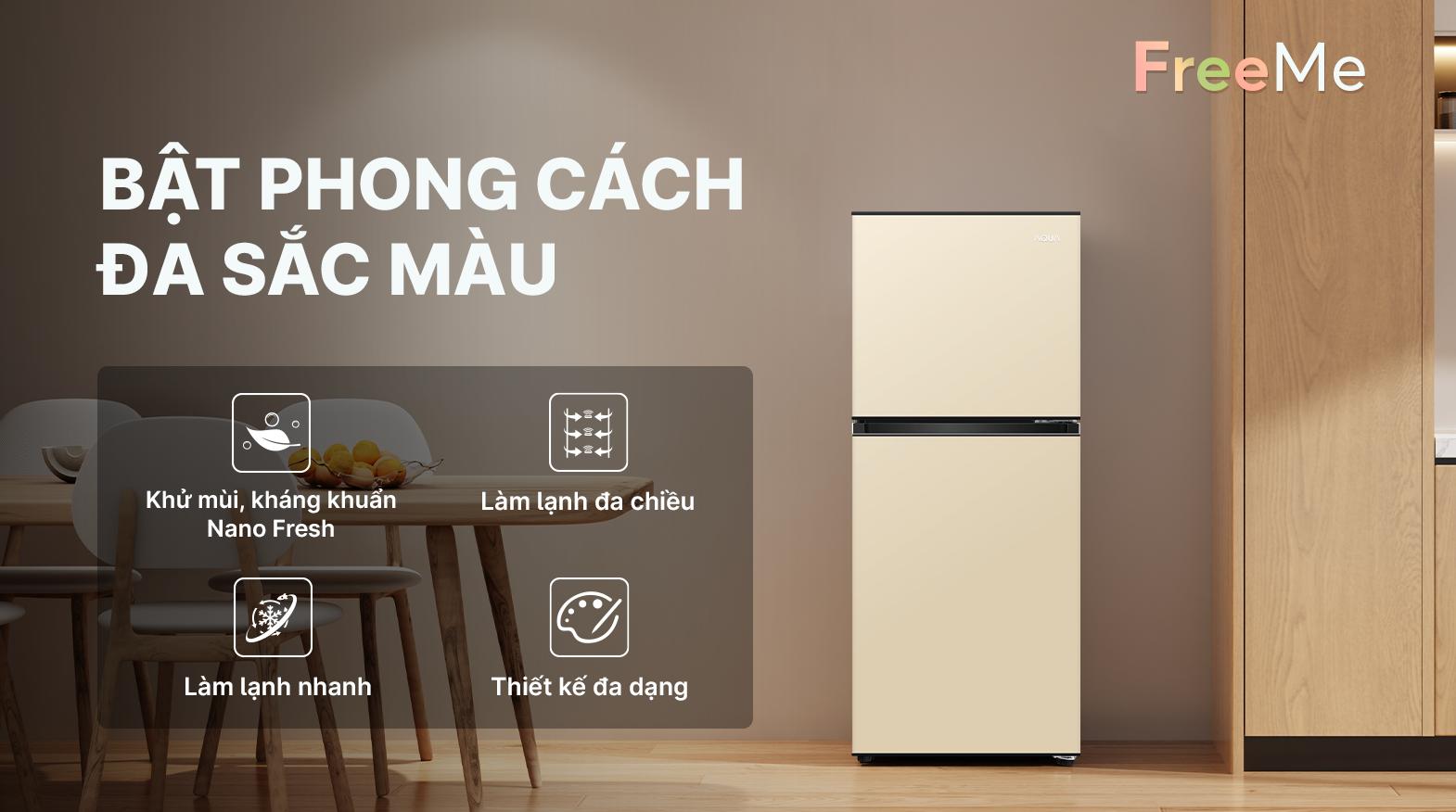 Tủ lạnh Aqua 130 lít AQR-T160FA(GG)