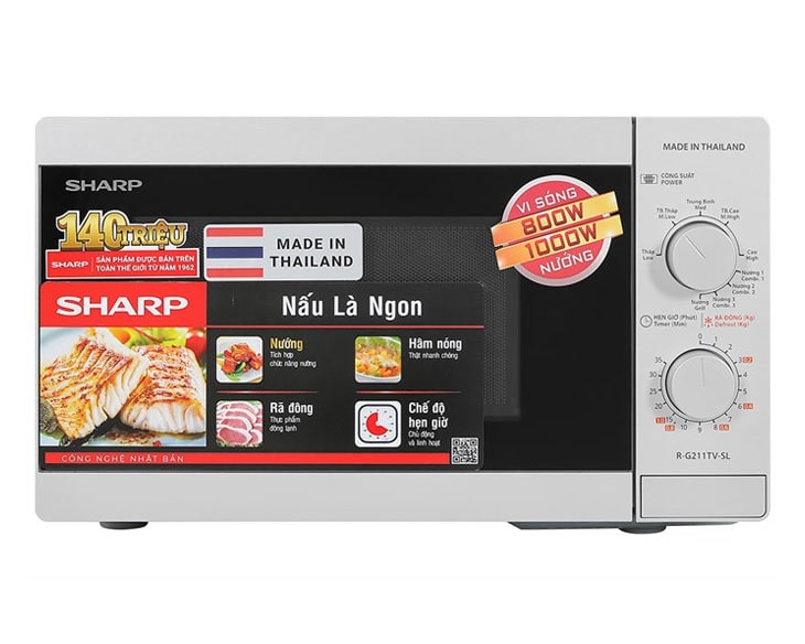 Lò vi sóng có nướng Sharp R-G211TV-SL