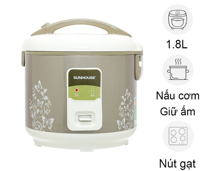 Nồi cơm nắp gài Sunhouse 1.8 lít SHD8616