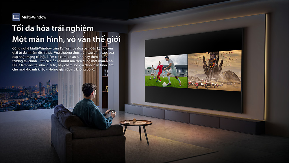 Tính năng Multi-Window Tivi Mini LED Toshiba AI 4K 85 inch 85Z770RP