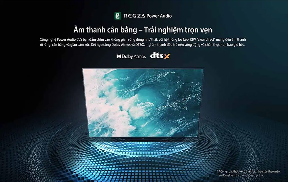 Công nghệ Regza Audio Tivi QLED Toshiba AI 4K 43 inch 43M450RP