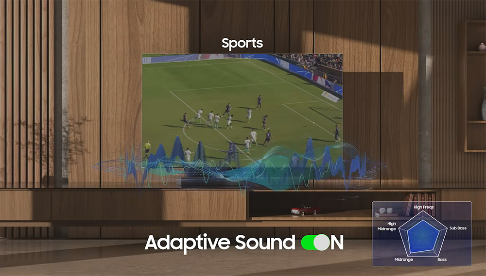 Adaptive Sound Tivi Samsung QLED 4K AI 75 Inch QA75Q6F