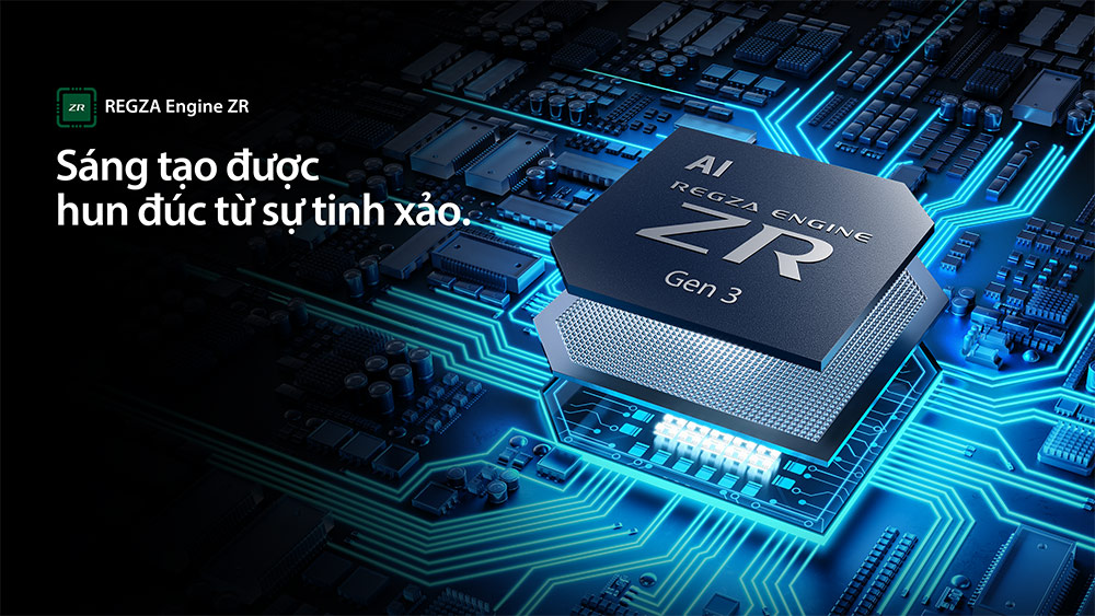Bộ xử lý Regza Engine ZR Tivi Toshiba AI 4K 75 Inch 75C350RP