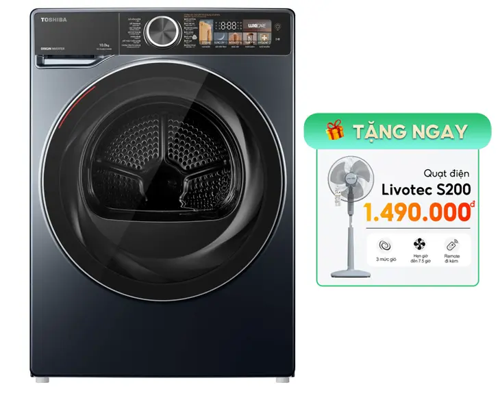 Máy Sấy Bơm Nhiệt Toshiba 10 Kg TD-T25BS110HWV(MG)