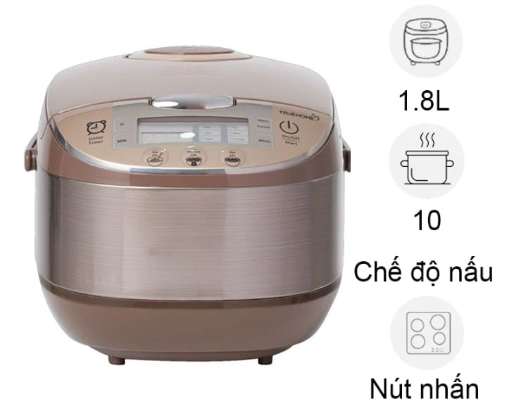 Nồi cơm điện tử TrueHome 1.8 lít TR-18DE017(G)