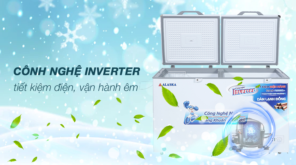 Tủ Đông Mát Alaska Inverter 405 lít BCD 5068CI