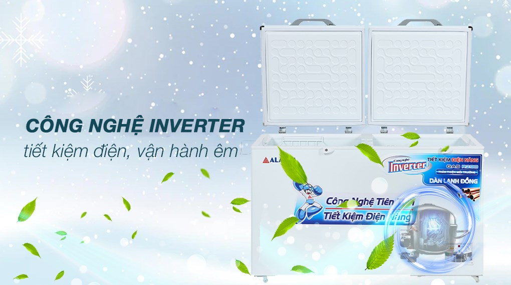 Tủ đông Alaska Inverter 419 lít HB 550CI - Công nghẹ tiệt kiệm điện Tủ Đông Alaska Inverter 465 lít HB 550CI