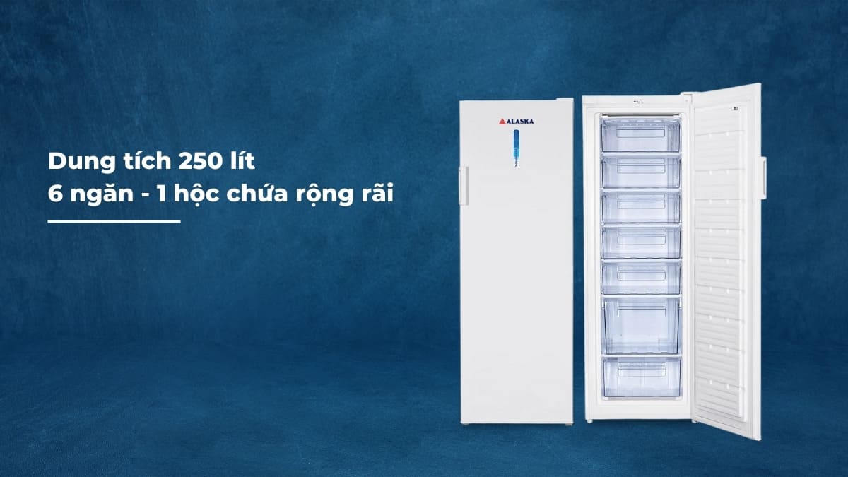 tu-dong-dung-alaska-250-lit-if-250-32654-1 Thoải mái đáp ứng nhu cầu cấp đông thực phẩm trong gia đình