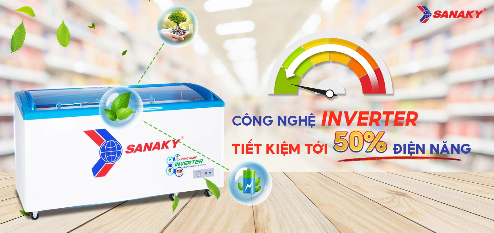 Công nghệ Inverter tiết kiệm tới 50% điện điện năng Công nghệ Inverter tiết kiệm tới 50% điện điện năng