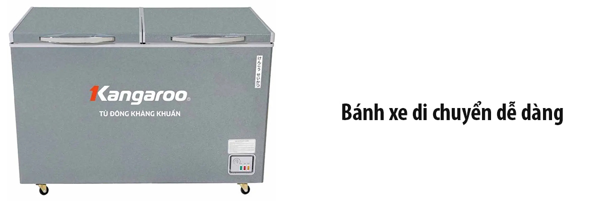 tu-dong-kangaroo-inverter-375-lit-kgfz435ig1-107860-1 Bánh xe di chuyển dễ dàng