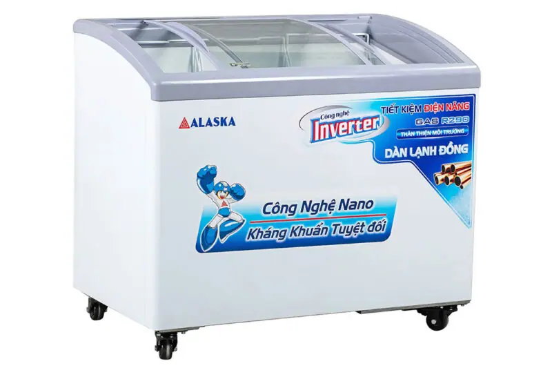 Tủ Đông Kính Cong Alaska 300 Lít KC-210C